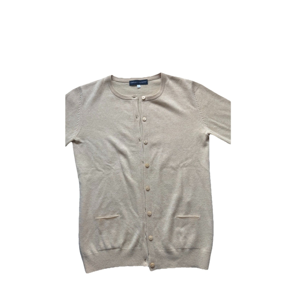 Compagnia Italiana Cachemire M Cardigan 70 Wool 30 Cashmere Buttercream Italy